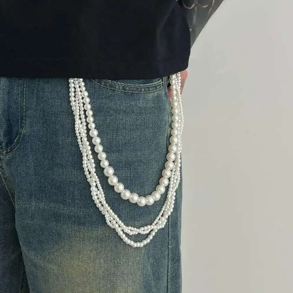 Women'S Jeans Accessories - Lacteo Goth Multi Layer Imitation Pearl