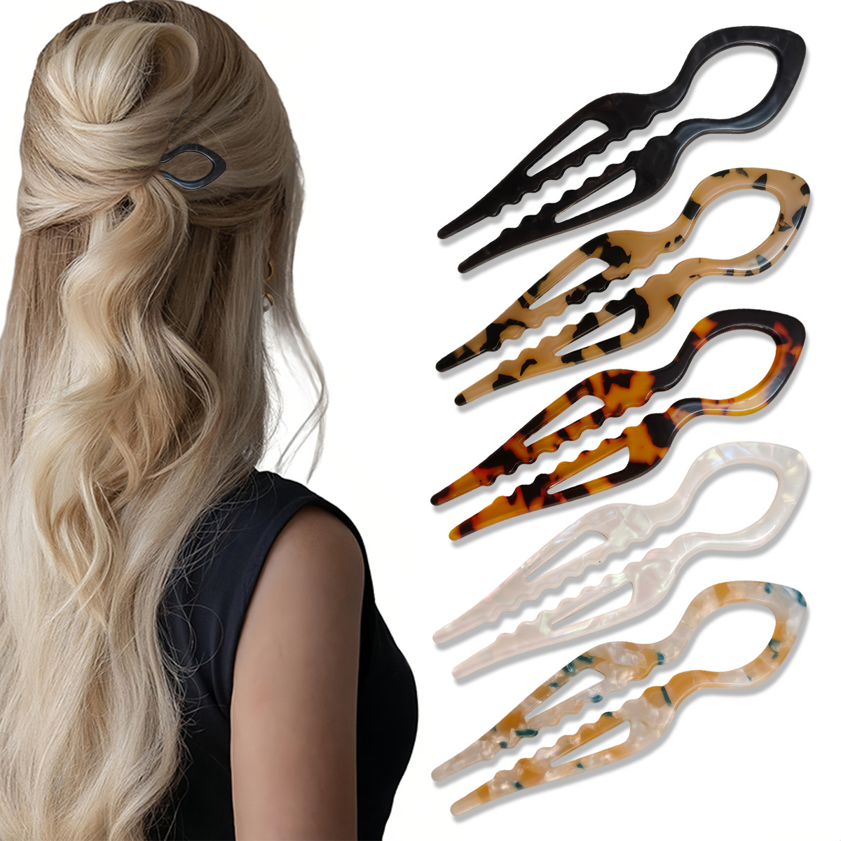U-Shaped Hair Sticks Tortoises – Women Accessories Shop Bewertung und Preis