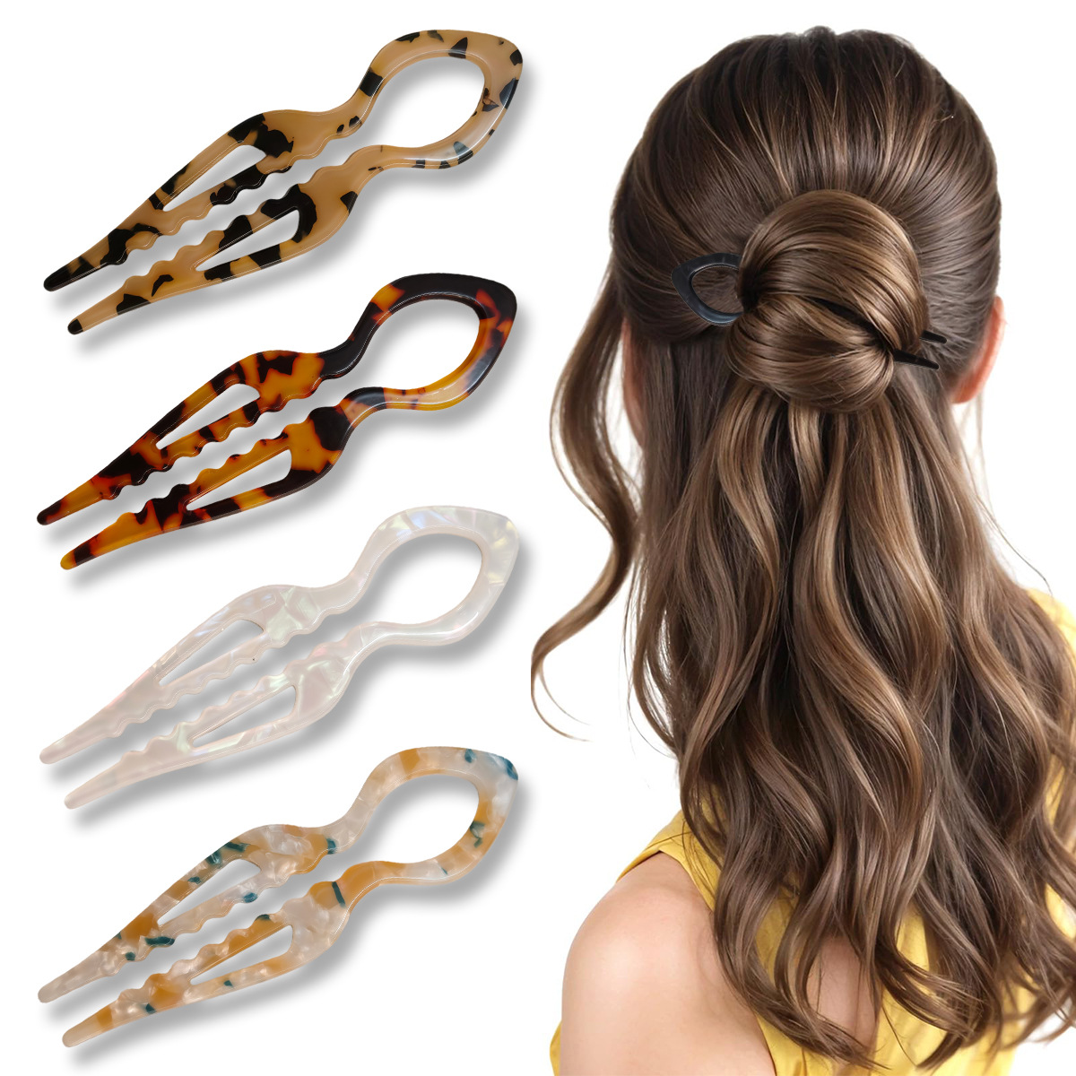U-Shaped Hair Sticks Tortoises – Women Accessories Shop Bewertung und Preis