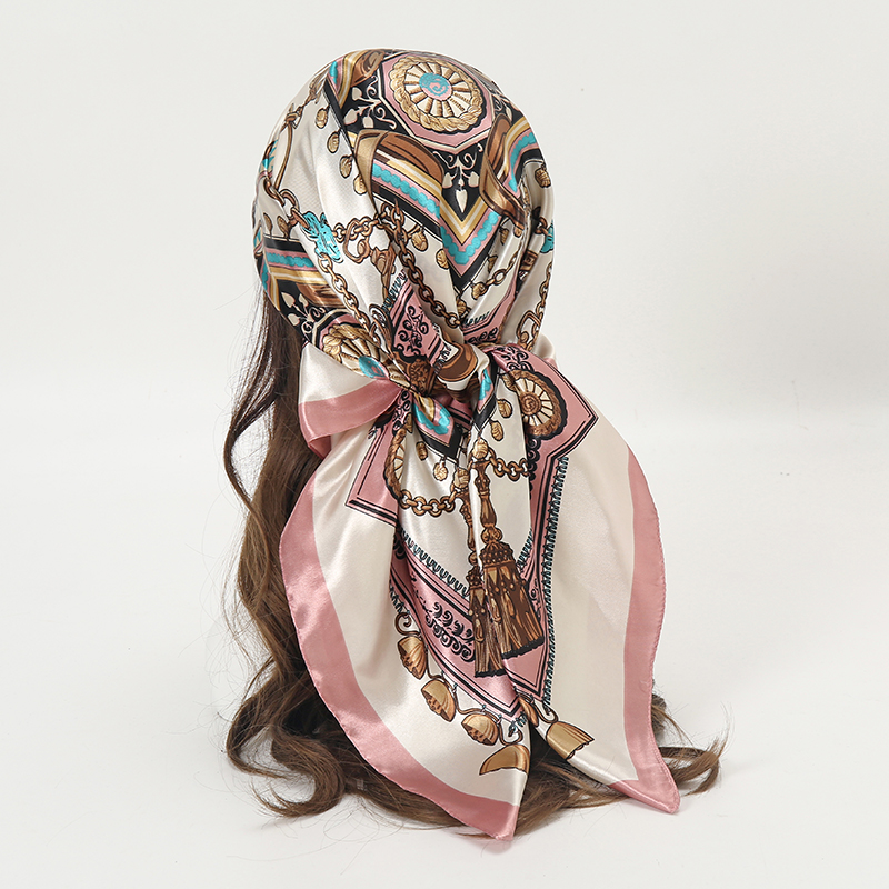 Satin Square Scarf Women Musli – Women Accessories Chain Bewertung und Preis