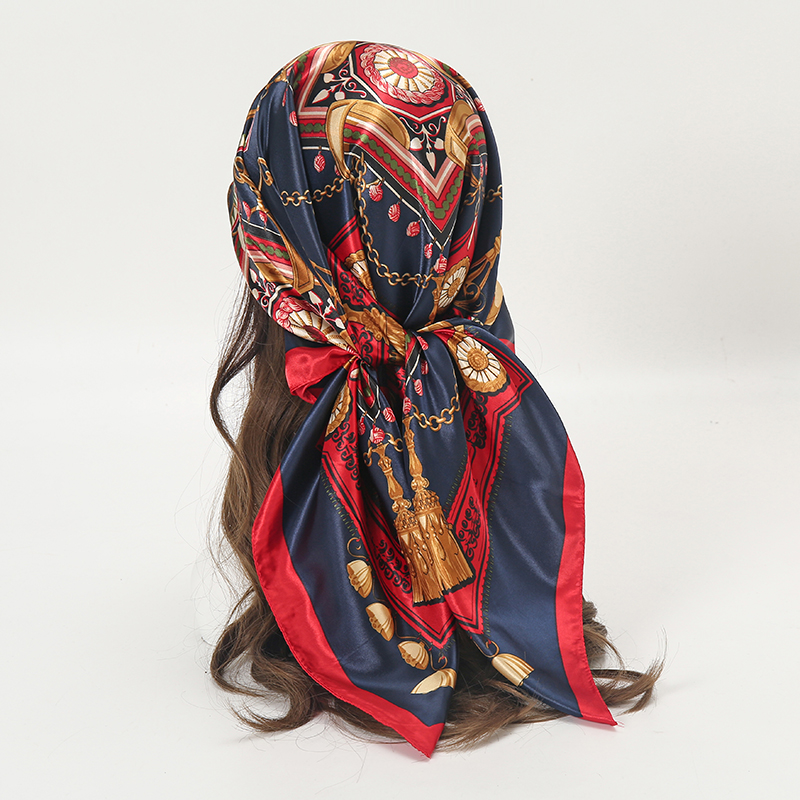 Satin Square Scarf Women Musli – Women Accessories Chain Bewertung und Preis