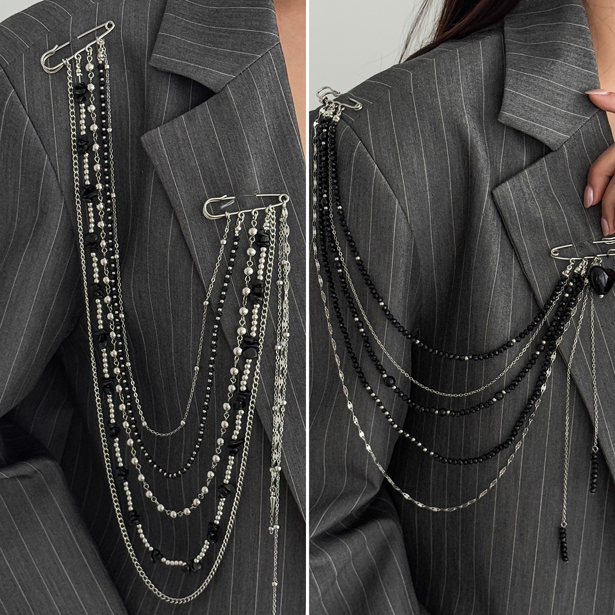 Punk Hip Hop Long Crystal Broo – Women Accessories Chain Bewertung und Preis