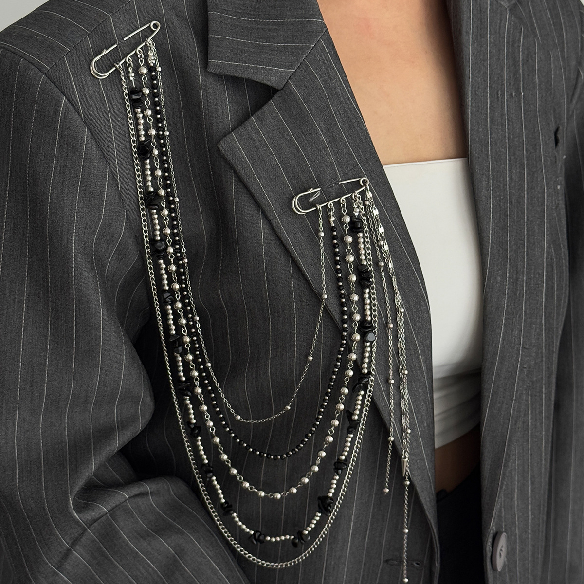Punk Hip Hop Long Crystal Broo – Women Accessories Chain Bewertung und Preis