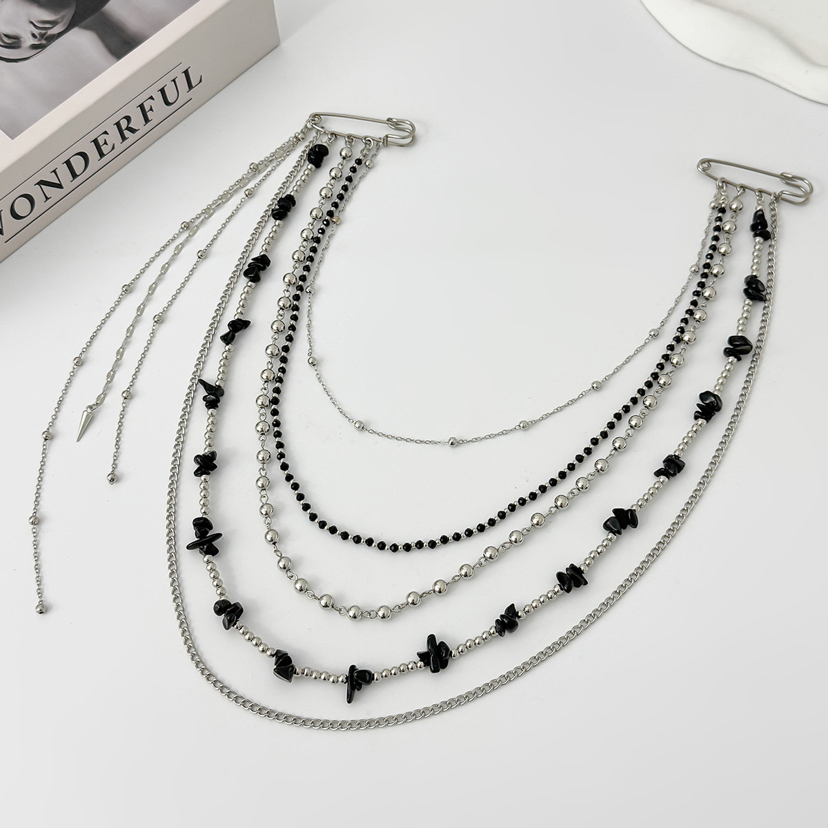 Punk Hip Hop Long Crystal Broo – Women Accessories Chain Bewertung und Preis