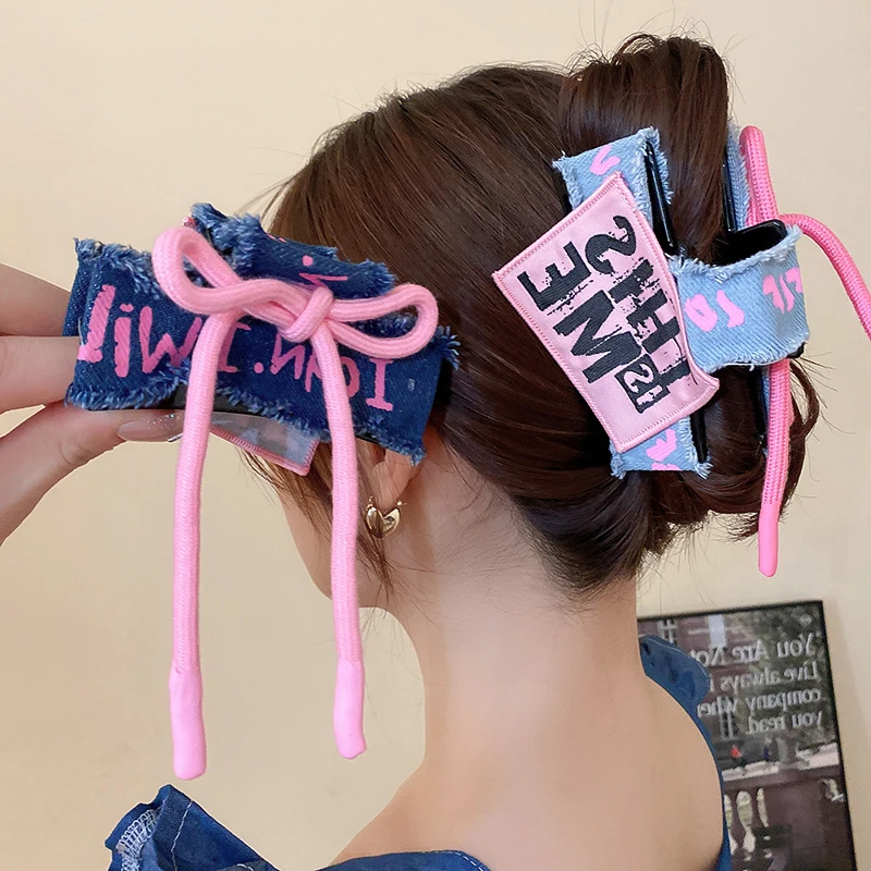 1/2 Pcs Jean Letter Pink Blue  – Women'S Jeans Accessories Bewertung und Preis