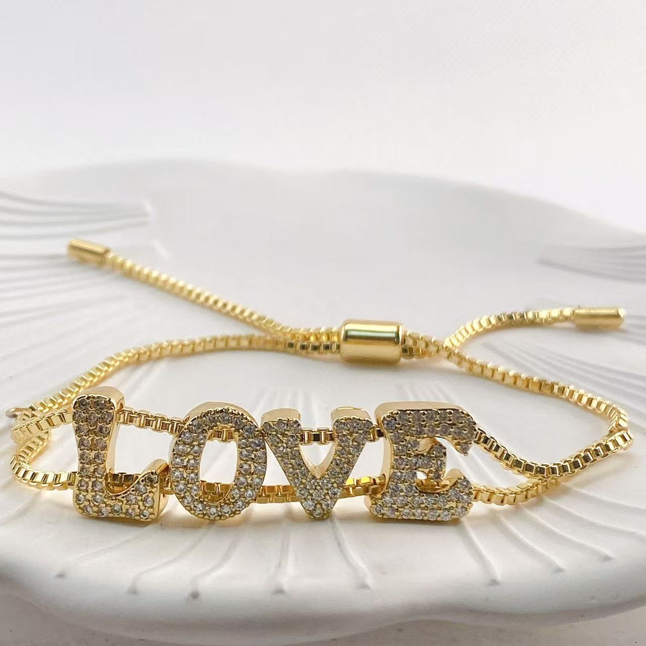 Fashionable gold DIY name brac – Women Accessories Name In English Bewertung und Preis