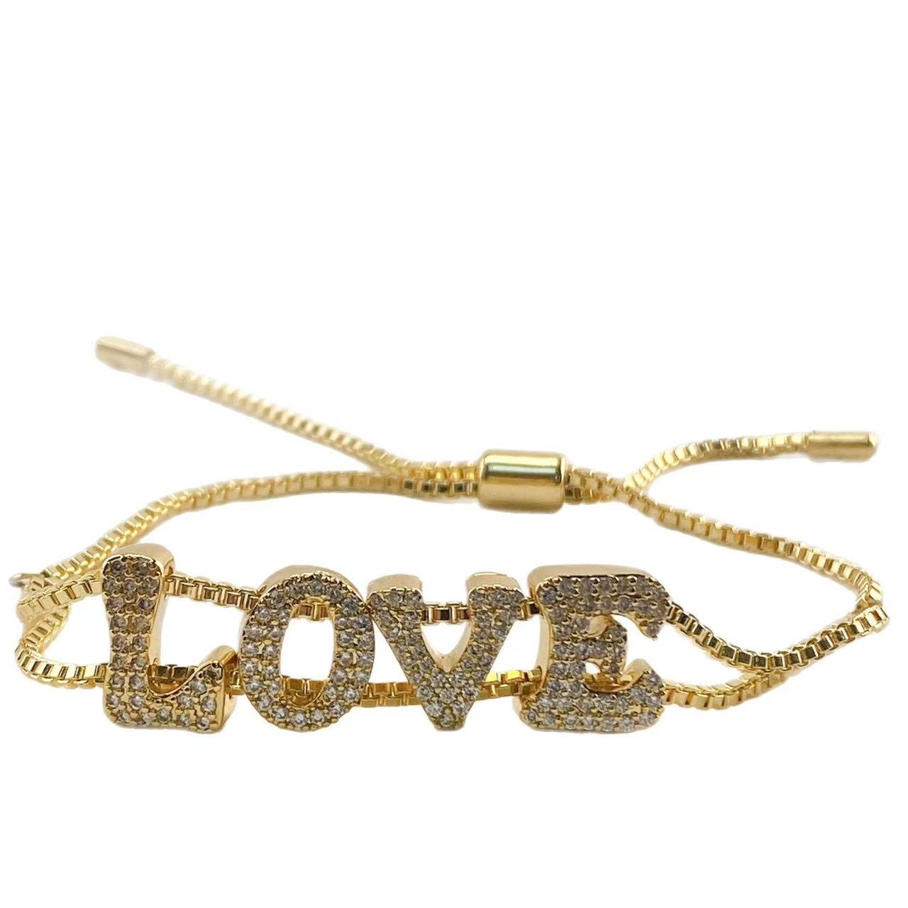 Fashionable gold DIY name brac – Women Accessories Name In English Bewertung und Preis