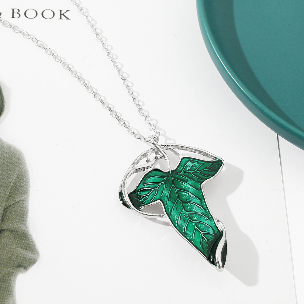 Vintage Green Leaf Pendant Nec – Women Accessories Chain Bewertung und Preis