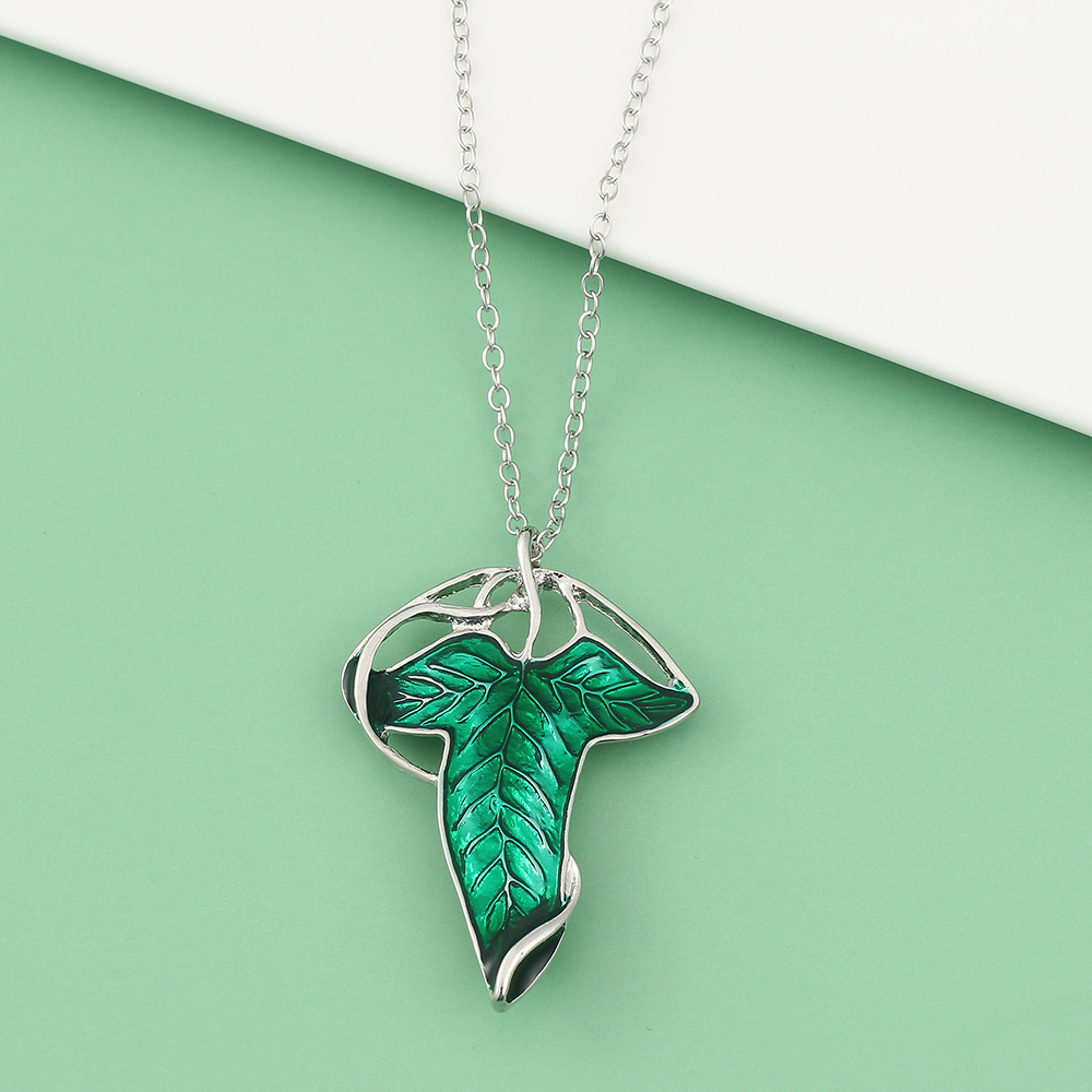 Vintage Green Leaf Pendant Nec – Women Accessories Chain Bewertung und Preis
