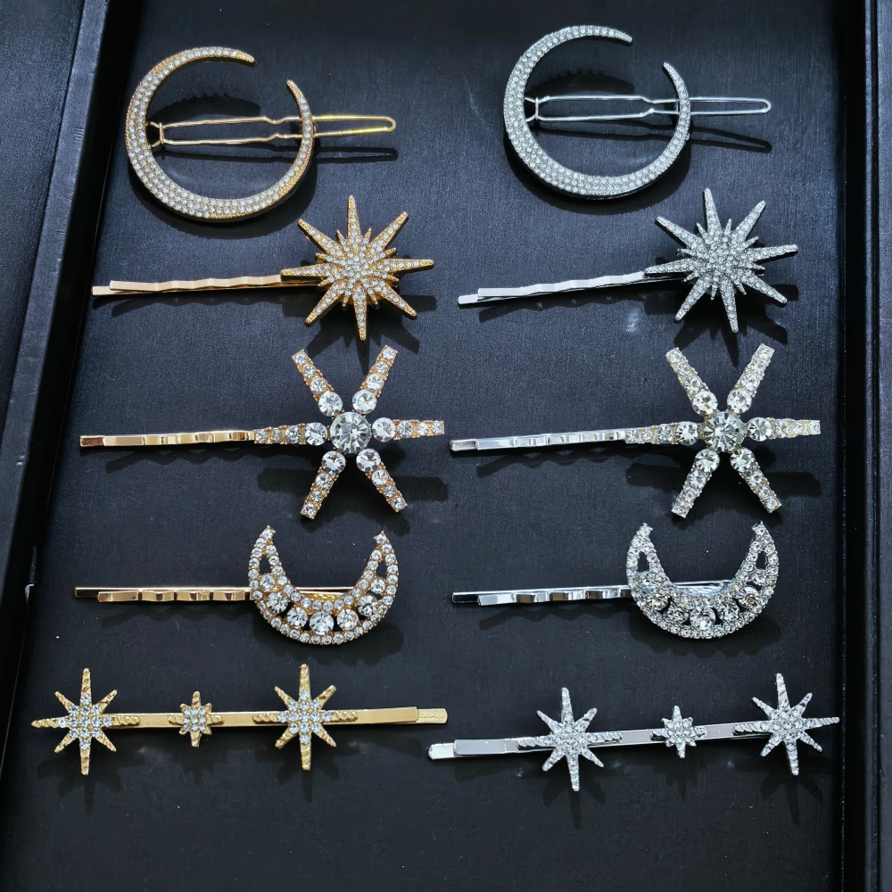 3/4 pcs set Crystal Star Hairp – Women Accessories Aesthetic Bewertung und Preis