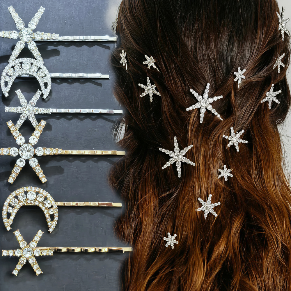 3/4 pcs set Crystal Star Hairp – Women Accessories Aesthetic Bewertung und Preis