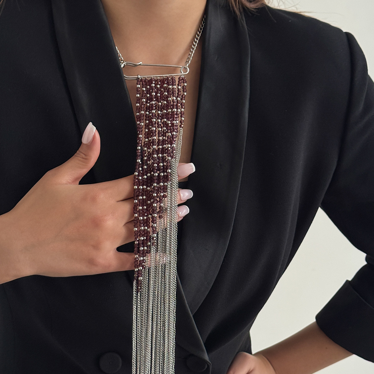Silver Color Tassel Chain Broo – Women Accessories Chain Bewertung und Preis