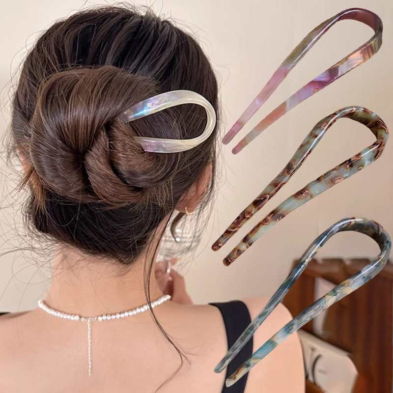 U-Shaped Hair Sticks Acetate A – Women Accessories Shop Bewertung und Preis