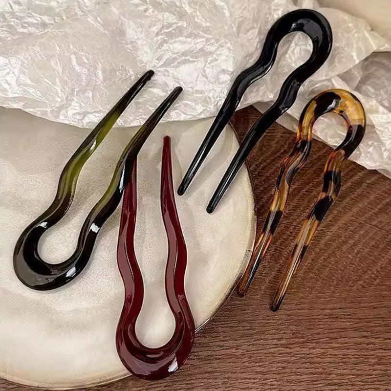 Elegant Acrylic U-shaped Hairp – Women Accessories Aesthetic Bewertung und Preis